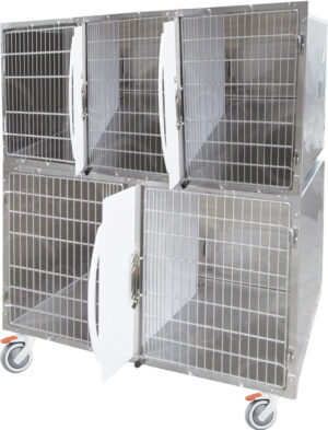 Gabbia degenza veterinaria 5 posti in acciaio inox | Lory Progetti Veterinari