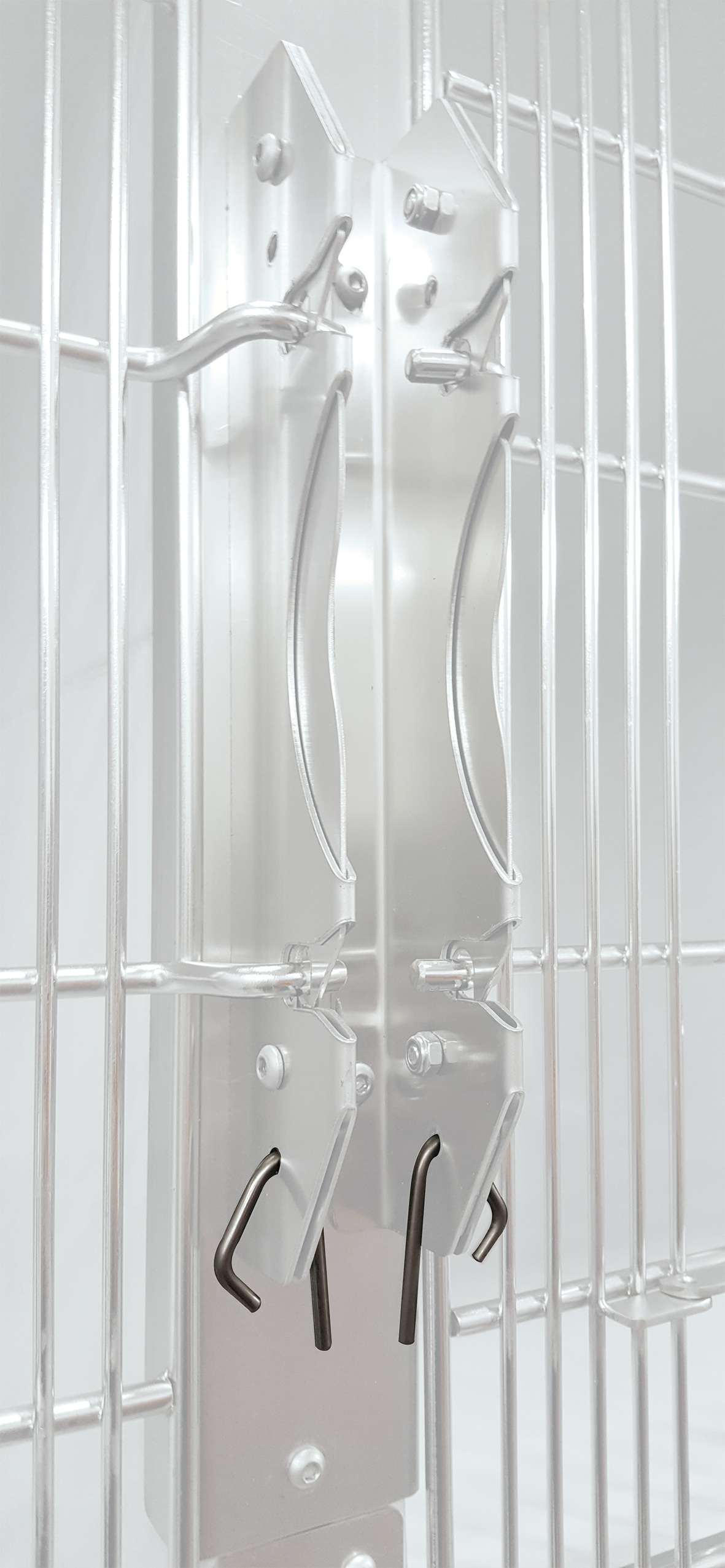 Gabbia degenza veterinaria standard 5 posti in acciaio inox con divisori estraibili - immagine 8