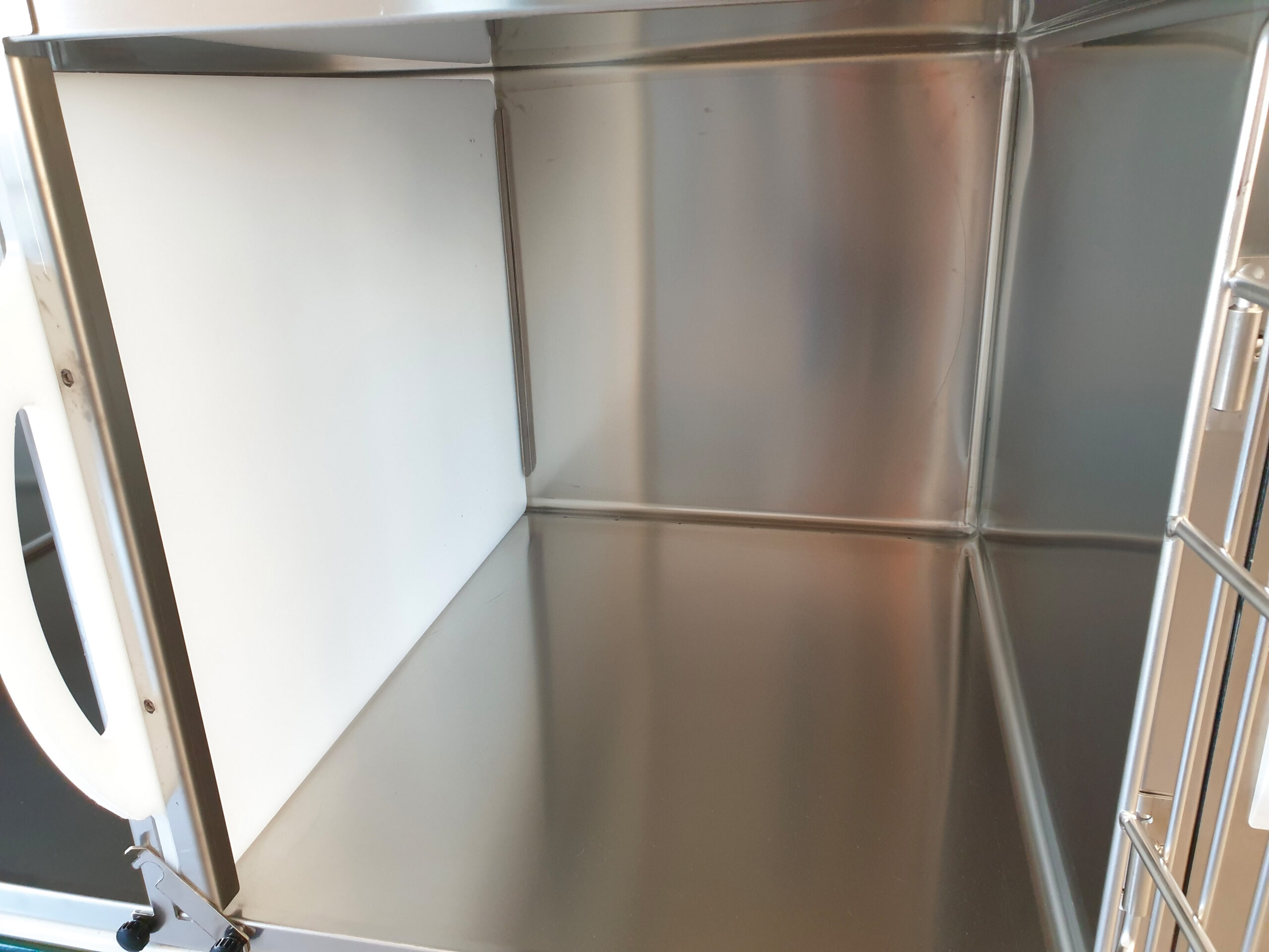 Gabbia degenza veterinaria standard 5 posti in acciaio inox con divisori estraibili - immagine 4