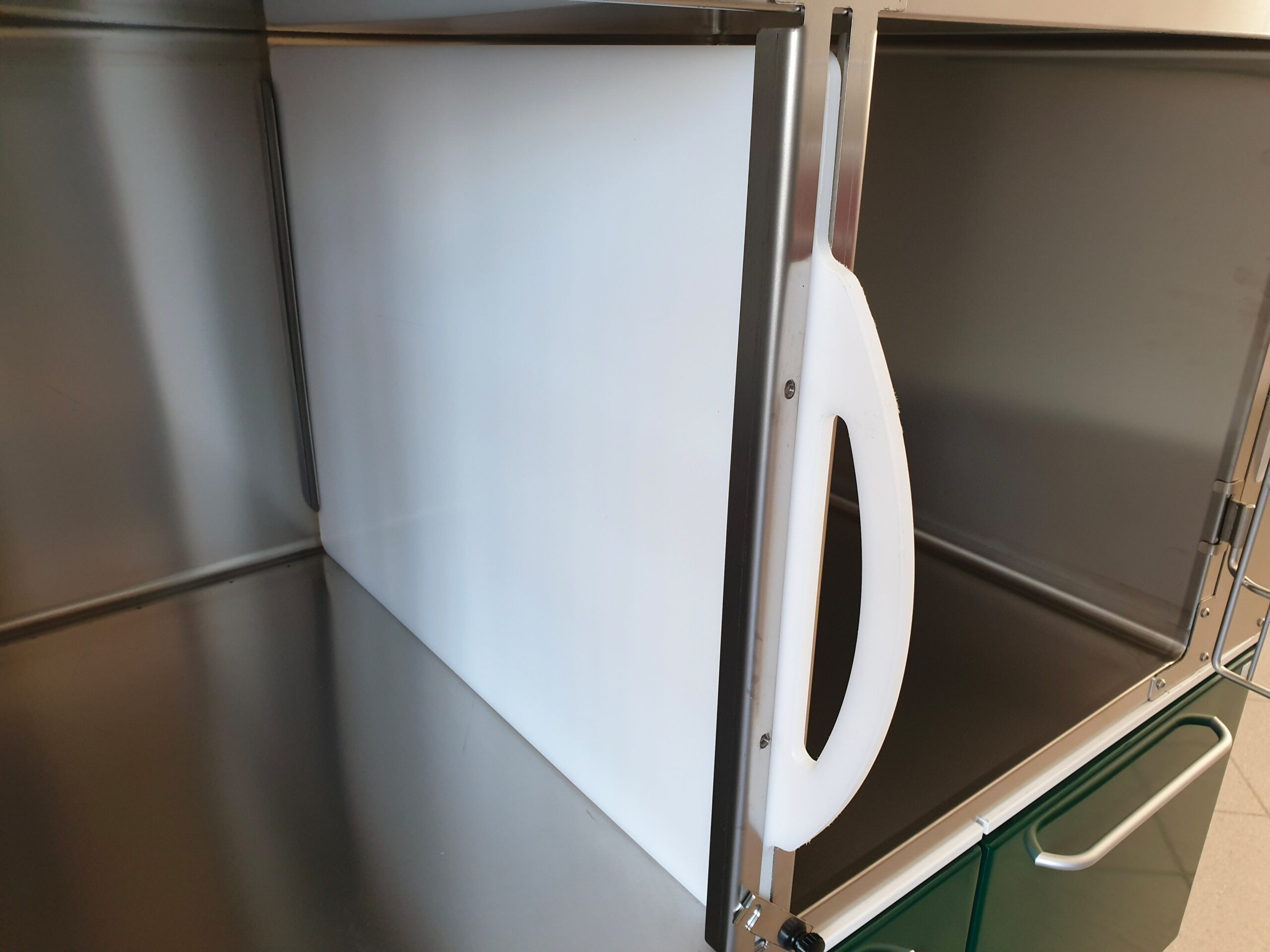 Gabbia degenza veterinaria standard 5 posti in acciaio inox con divisori estraibili - immagine 3
