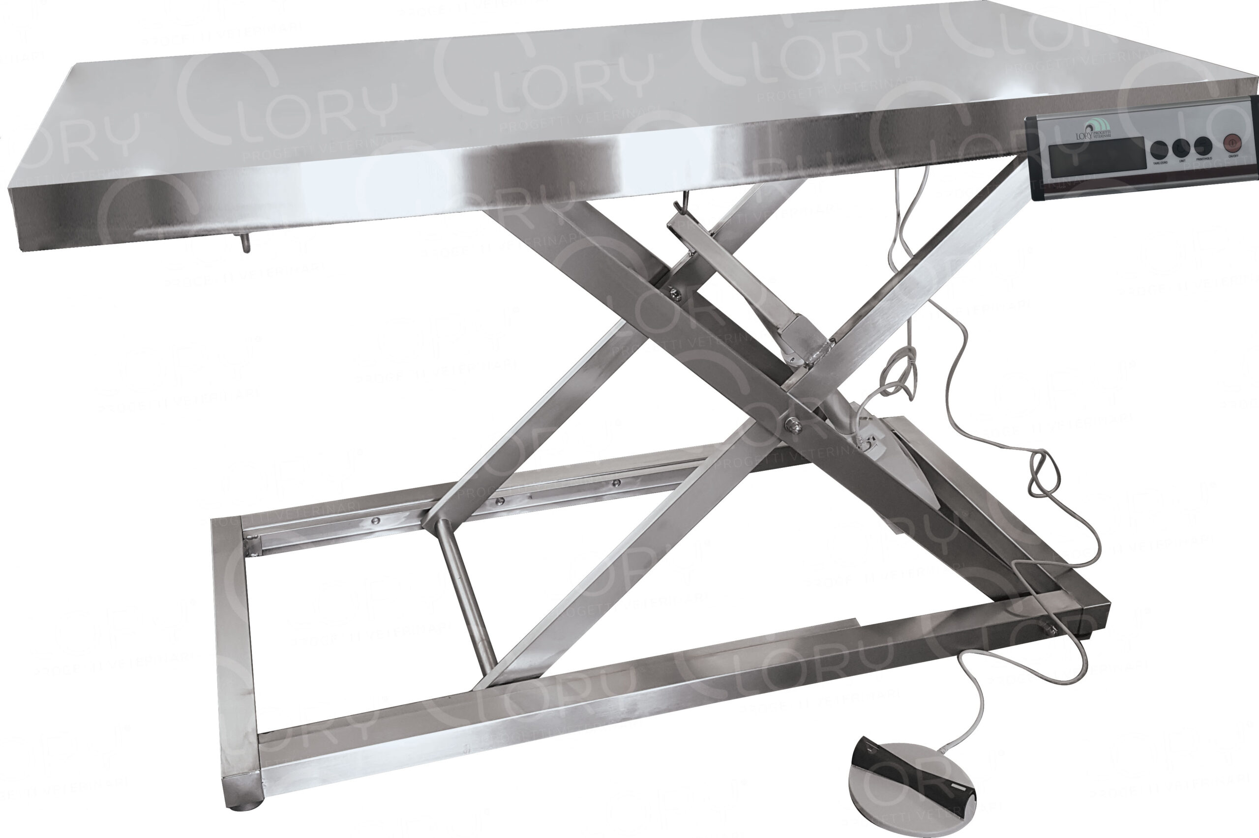 Tavolo Elettrico da Visita Veterinario in Acciaio Inox AISI 304 mod. Medical inox con bilancia