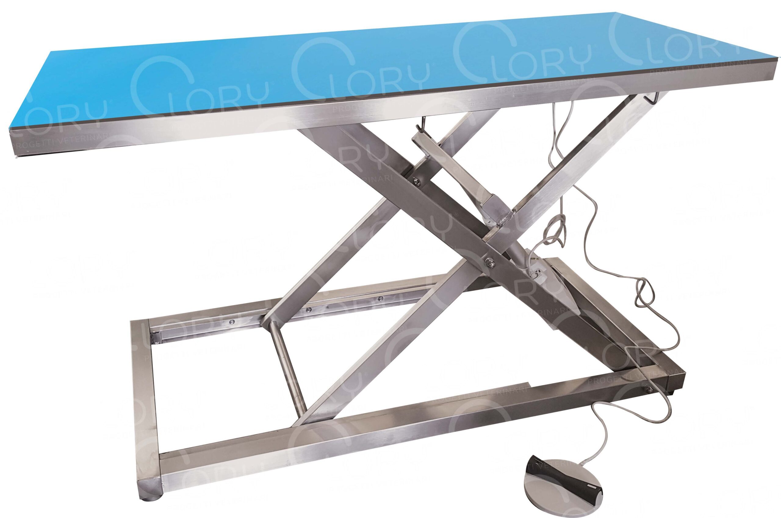 Tavolo elettrico da visita veterinaria in acciaio inox AISI 304 con piano radiotrasparente mod. Medical Radio