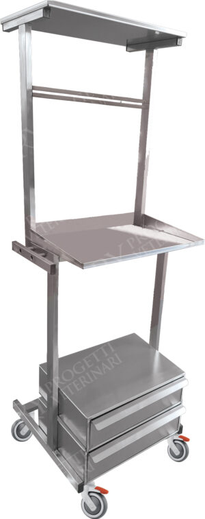 2-drawer anesthesia cart without set-up
