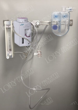 Wall anesthesia bar with isoflurane