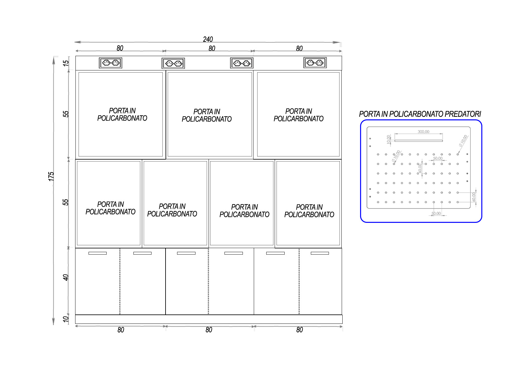 Gabbia in laminato 7 posti - immagine 2