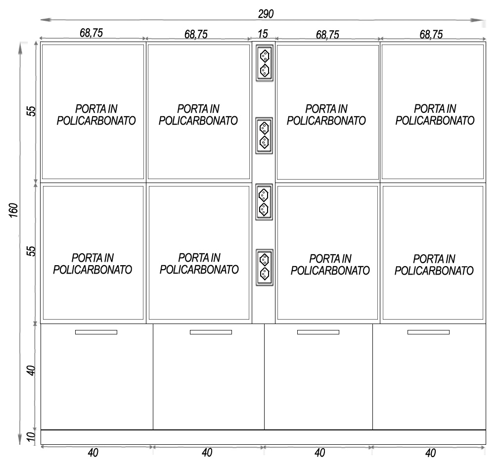 Gabbia in laminato 8 posti - immagine 2