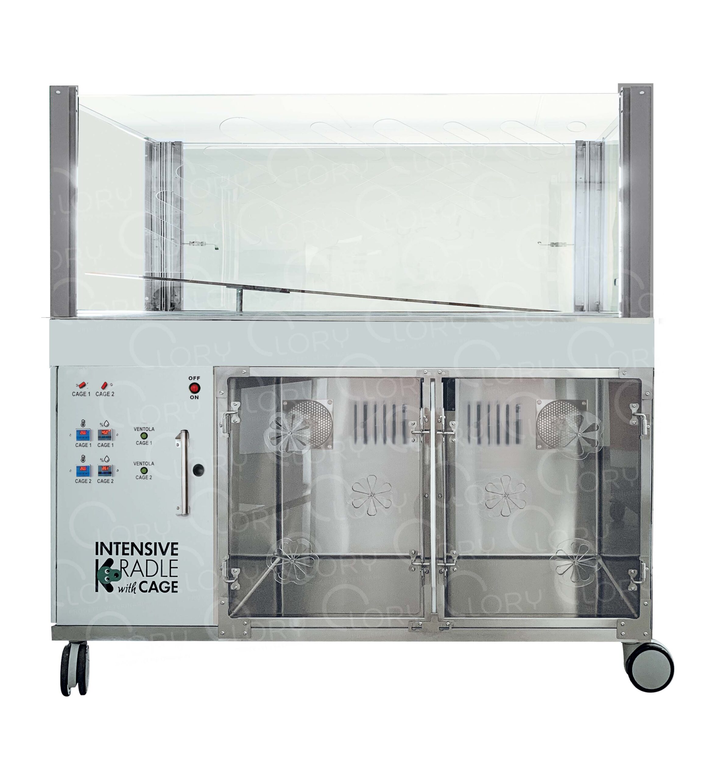 Intensive care peninsula cradle with cage