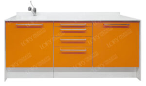Special krion composition with integrated sink at the top