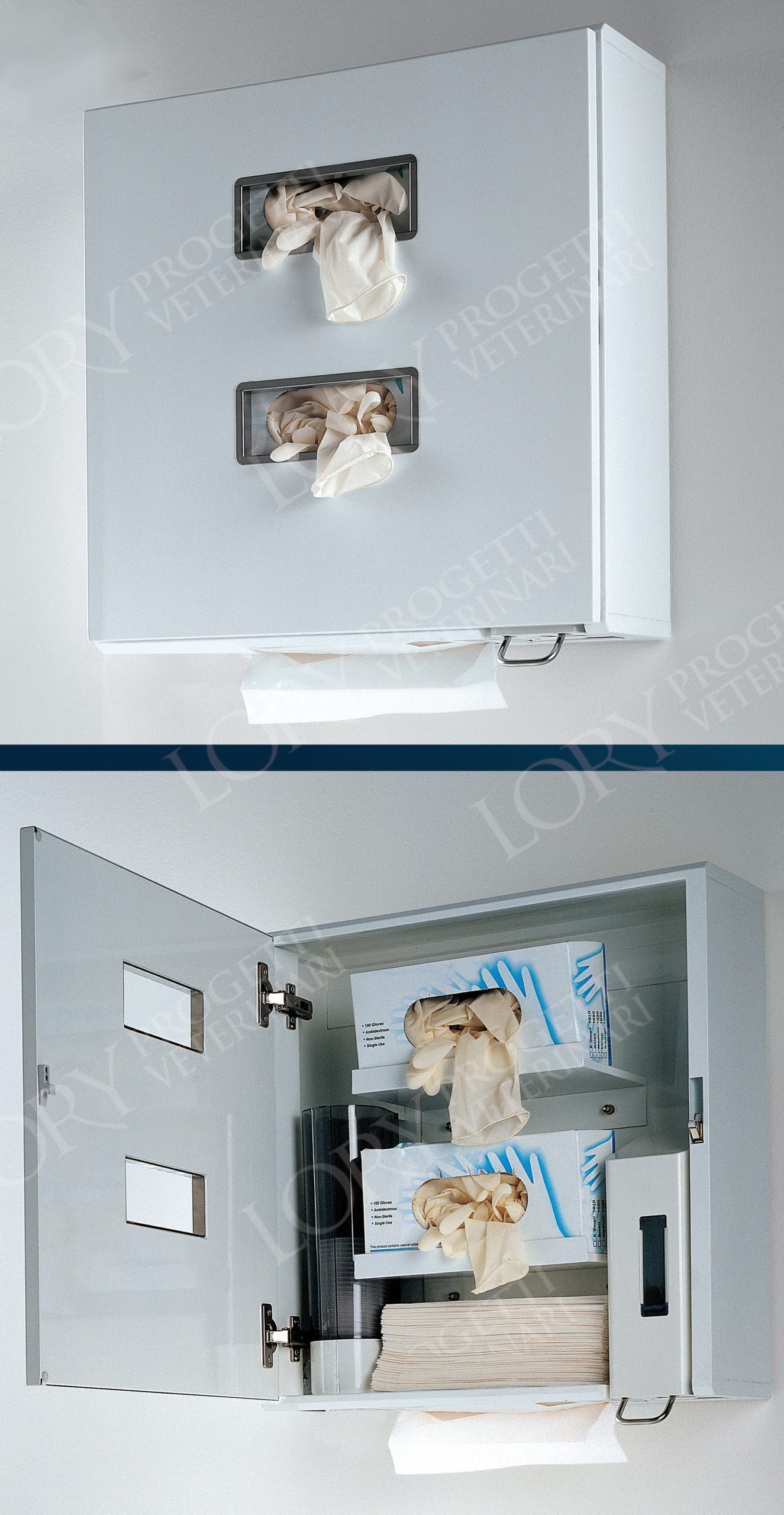 Metal wall cabinet disposable devices