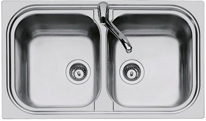 Cabinet with double sink without drip tray - Image 2