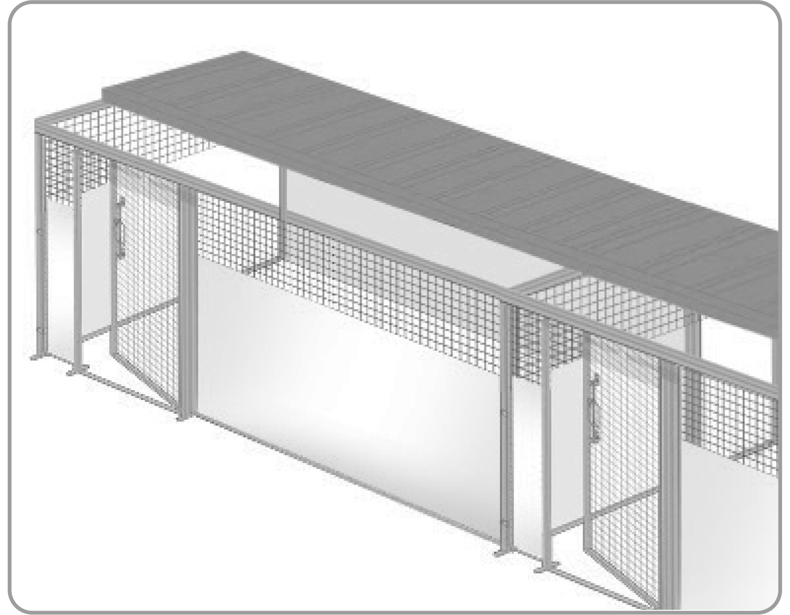 BOX CANI AFFIANCATO COPERTO PER META'