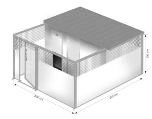 BOX CANI INTERO CON ZONA NOTTE COMPLETO DI GATTAIOLA